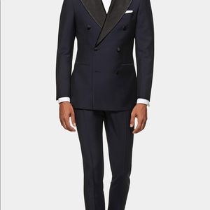 Black double breasted tuxedo